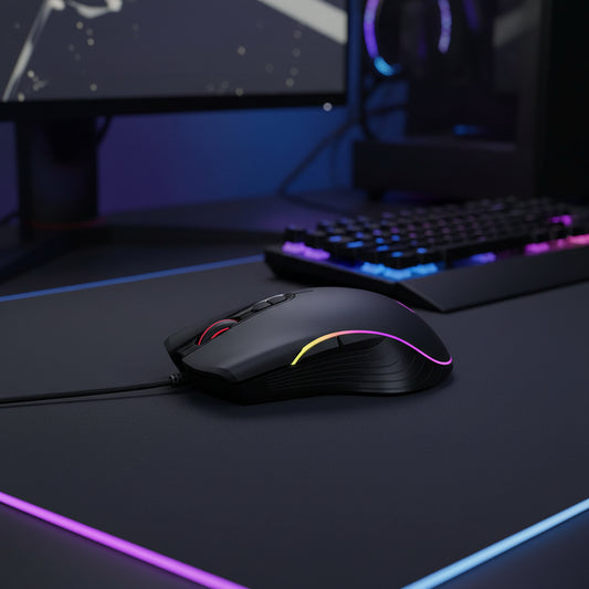 Glowing RGB Gaming Mouse with Breathing LED