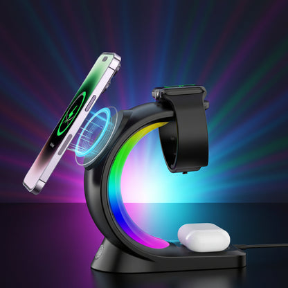 Charge 4-in-1 Magnetic Hub | Space-Saving Charging Station with Touch-Control Mood Light