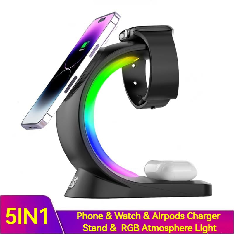 Charge 4-in-1 Magnetic Hub | Space-Saving Charging Station with Touch-Control Mood Light