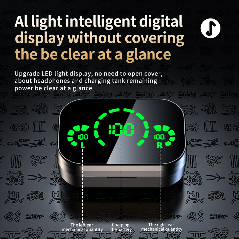 YD03 Wireless Earbuds – HD Call Quality & Smart Digital Power Screen