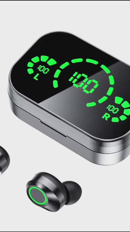 YD03 Wireless Earbuds – HD Call Quality & Smart Digital Power Screen